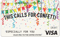 Simon Visa Confetti Gift Card